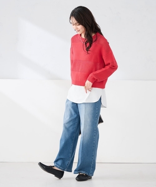 a.v.v(アーヴェヴェ)の「ラウンドヘムロングタンクトップ(Tシャツ/カットソー・レディース・ブラック/グレー系その他/ホワイト・38/40/42/36)」の13枚目の写真