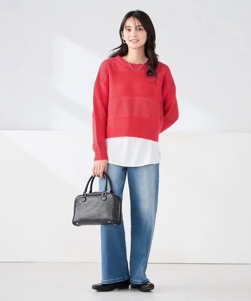 a.v.v(アーヴェヴェ)の「ラウンドヘムロングタンクトップ(Tシャツ/カットソー・レディース・ブラック/グレー系その他/ホワイト・38/40/42/36)」の14枚目の写真