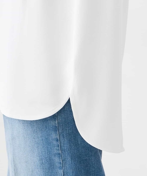 a.v.v(アーヴェヴェ)の「ラウンドヘムロングタンクトップ(Tシャツ/カットソー・レディース・ブラック/グレー系その他/ホワイト・38/40/42/36)」の22枚目の写真