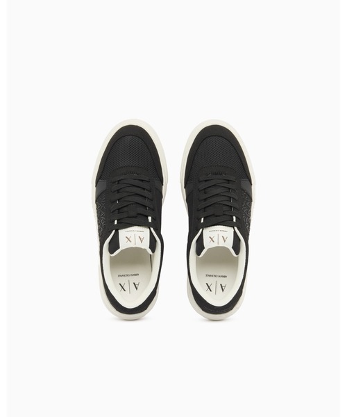 ARMANI EXCHANGE（アルマーニエクスチェンジ）の「【A|X アルマーニ エクスチェンジ】ストラスAXロゴ レースアップスニーカー（スニーカー・レディース・ブラック・35/36/37/38）」の3枚目の写真