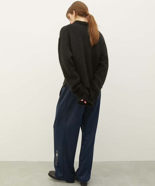 LA PEAU DE GEM（ラポドゥジェム）の「【LA PEAU DE GEM】foggy polo knit/フォギーポロニット（ポロシャツ・レディース・ブラック/ブラウン・FREE）」の8枚目の写真