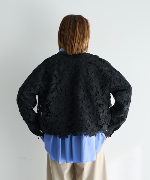 YECCA VECCA（イェッカヴェッカ）の「レースブルゾン（ブルゾン・レディース・アイボリー/ブラック・FREE）」の15枚目の写真