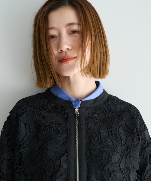 YECCA VECCA（イェッカヴェッカ）の「レースブルゾン（ブルゾン・レディース・アイボリー/ブラック・FREE）」の16枚目の写真