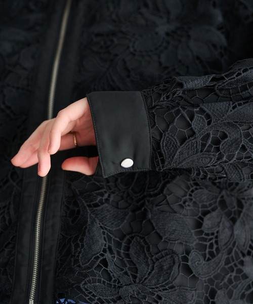 YECCA VECCA（イェッカヴェッカ）の「レースブルゾン（ブルゾン・レディース・アイボリー/ブラック・FREE）」の17枚目の写真