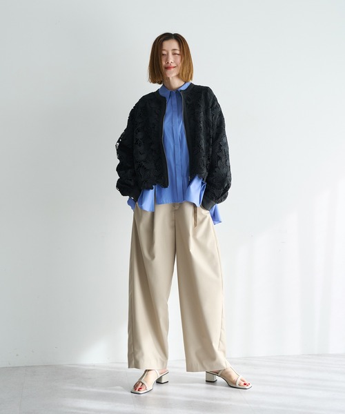 YECCA VECCA（イェッカヴェッカ）の「レースブルゾン（ブルゾン・レディース・アイボリー/ブラック・FREE）」の21枚目の写真