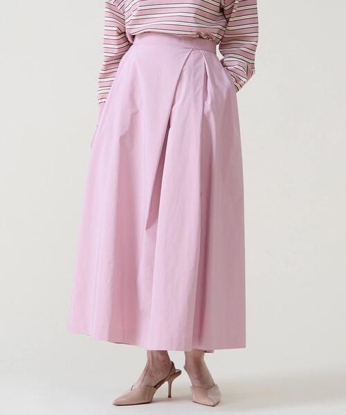Tiara(ティアラ)の「アシンメトリータックスカート(スカート・レディース・ピンク/サックスブルー/ライトベージュ・3/2)」の3枚目の写真
