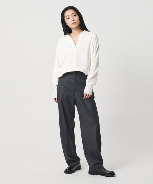 MARW UNITED ARROWS(マルゥ ユナイテッドアローズ)の「<MARW UNITED ARROWS>スキッパー ロングスリーブ ニット(ニット/セーター・レディース・オフホワイト/ダークグレー/ネイビー・FREE)」の7枚目の写真