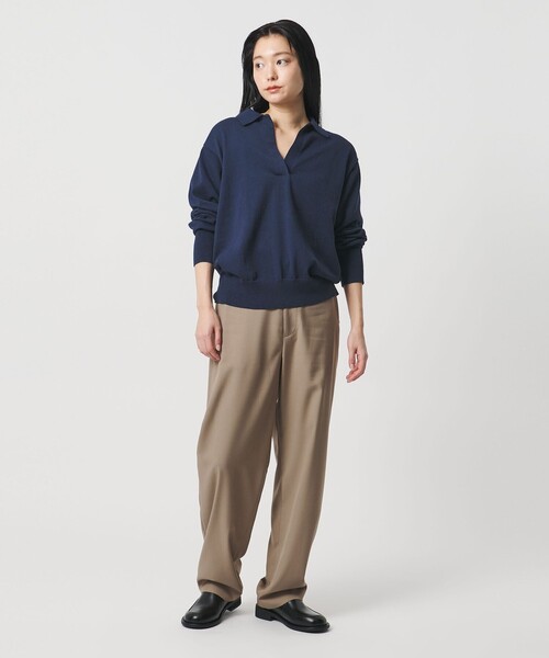 MARW UNITED ARROWS(マルゥ ユナイテッドアローズ)の「<MARW UNITED ARROWS>スキッパー ロングスリーブ ニット(ニット/セーター・レディース・オフホワイト/ダークグレー/ネイビー・FREE)」の10枚目の写真