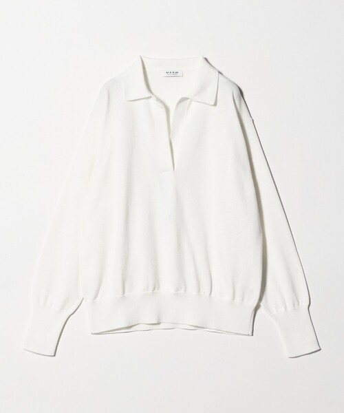 MARW UNITED ARROWS(マルゥ ユナイテッドアローズ)の「<MARW UNITED ARROWS>スキッパー ロングスリーブ ニット(ニット/セーター・レディース・オフホワイト/ダークグレー/ネイビー・FREE)」の14枚目の写真