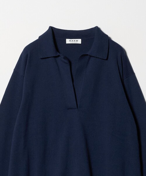 MARW UNITED ARROWS（マルゥ ユナイテッドアローズ）の「＜MARW UNITED ARROWS＞スキッパー ロングスリーブ ニット（ニット/セーター・レディース・オフホワイト/ダークグレー/ネイビー・FREE）」の10枚目の写真