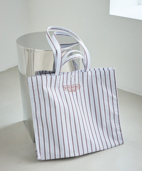 ROPE' PICNIC（ロペピクニック）の「ストライプビッグトートバッグ/2WAY・A4対応（トートバッグ・レディース・ブルー系その他4/ピンク系その他2/ベージュ系その他・FREE）」の3枚目の写真