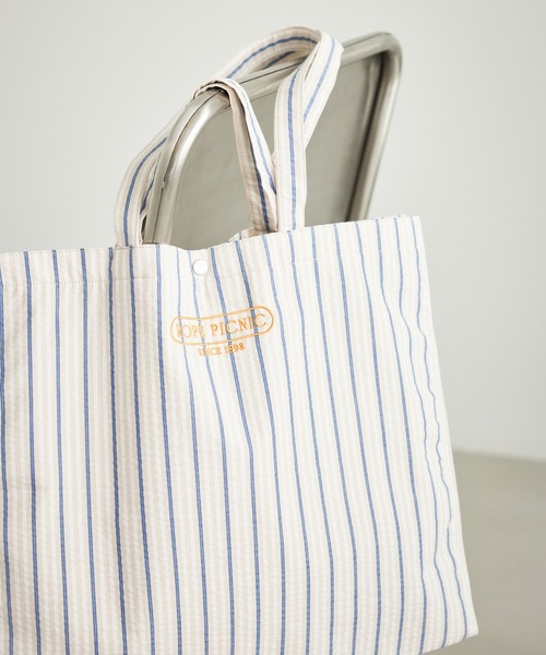 ROPE' PICNIC（ロペピクニック）の「ストライプビッグトートバッグ/2WAY・A4対応（トートバッグ・レディース・ブルー系その他4/ピンク系その他2/ベージュ系その他・FREE）」の17枚目の写真
