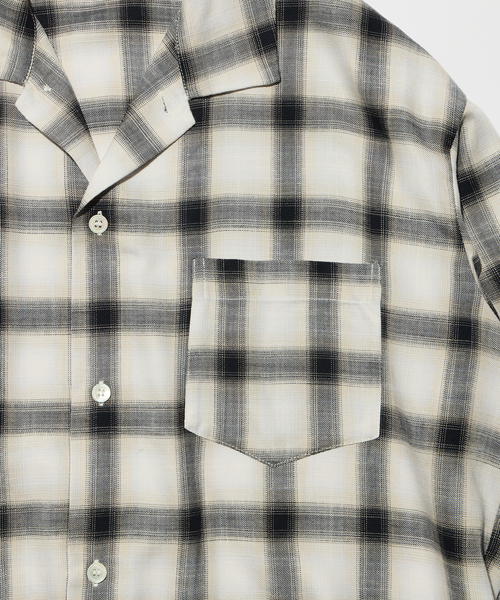 JOURNAL STANDARD relume（ジャーナルスタンダード　レリューム）の「レーヨン アンカット フリンジ チェックシャツ（シャツ/ブラウス・メンズ・アイボリー/ブラック/ブルー系その他・LARGE/MEDIUM）」の11枚目の写真