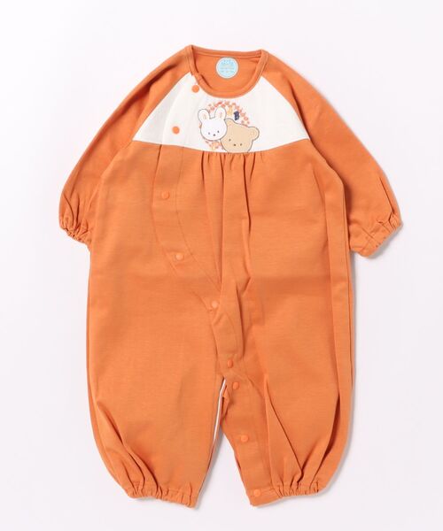 nino（ニノ）の「新生児ベビードレス うさぎとくま（ロンパース）」 - WEAR