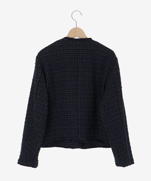 le.coeur blanc（ルクールブラン）の「ツィードノーカラージャケット（ノーカラージャケット・レディース・ネイビー/アイボリー・38）」の12枚目の写真