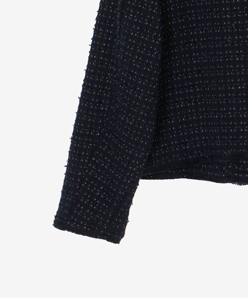 le.coeur blanc（ルクールブラン）の「ツィードノーカラージャケット（ノーカラージャケット・レディース・ネイビー/アイボリー・38）」の14枚目の写真