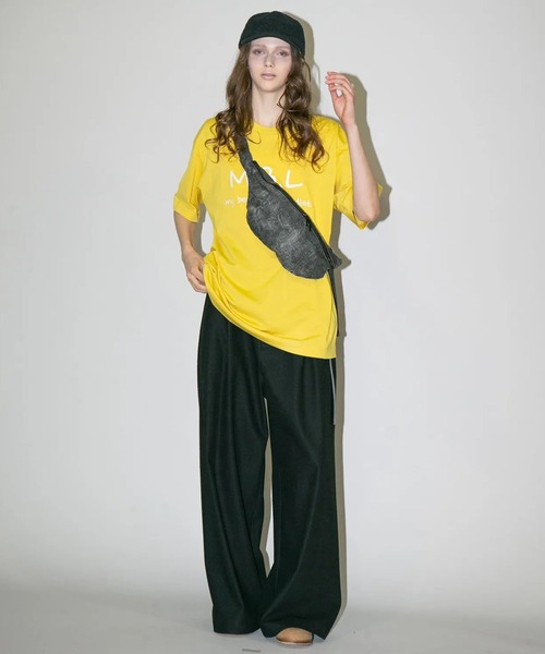 my beautiful landlet(マイビューティフルランドレット)の「【my beautiful landlet】 HIGH-TWIST TWILL SIDE TUCK WIDE PANTS(その他パンツ・メンズ・ベージュ/ネイビー/ブラック・1/2/0)」の9枚目の写真