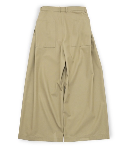 my beautiful landlet(マイビューティフルランドレット)の「【my beautiful landlet】 HIGH-TWIST TWILL SIDE TUCK WIDE PANTS(その他パンツ・メンズ・ベージュ/ネイビー/ブラック・1/2/0)」の14枚目の写真