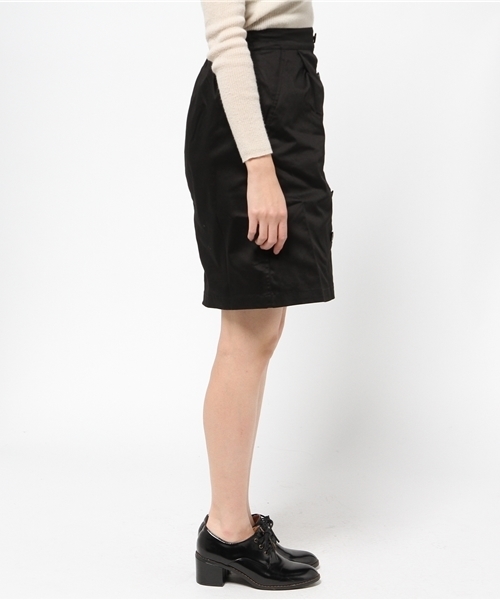 MOUSSY（マウジー）の「FRONT BUTTON TUCK SKF（スカート・レディース・ベージュ/カーキ/ブラック/アイボリー・FREE）」の6枚目の写真