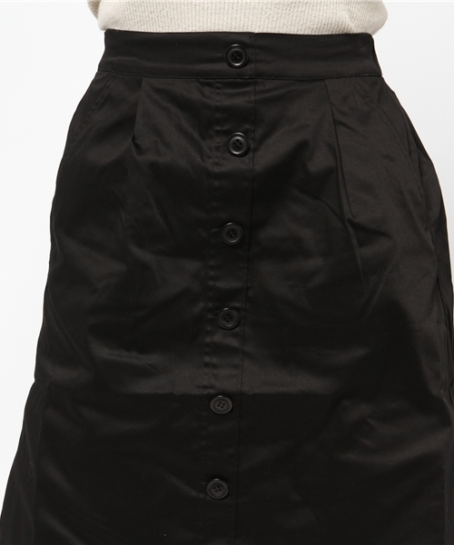 MOUSSY（マウジー）の「FRONT BUTTON TUCK SKF（スカート・レディース・ベージュ/カーキ/ブラック/アイボリー・FREE）」の8枚目の写真