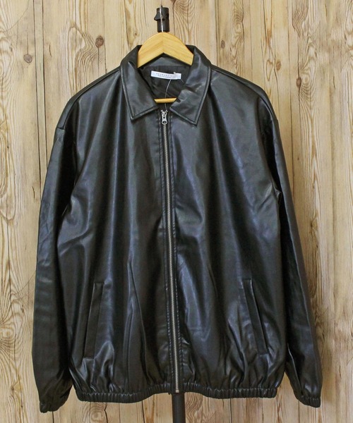 TopIsm(トップイズム)の「フェイクレザー ジップジャケット(ブルゾン・メンズ・ブラック・LL/L/M)」の4枚目の写真
