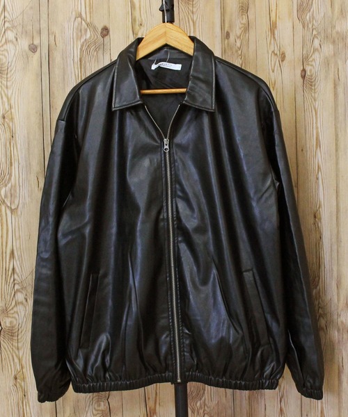 TopIsm(トップイズム)の「フェイクレザー ジップジャケット(ブルゾン・メンズ・ブラック・LL/L/M)」の5枚目の写真
