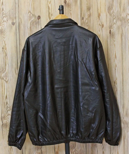 TopIsm(トップイズム)の「フェイクレザー ジップジャケット(ブルゾン・メンズ・ブラック・LL/L/M)」の6枚目の写真