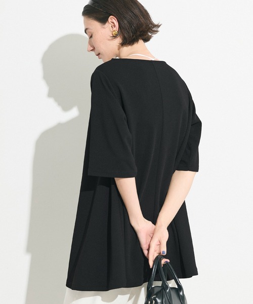 coca(coca)(コカ)の「エンボスボートネックチュニック(チュニック・レディース・ベージュ/ブラック・L/M/S)」の12枚目の写真