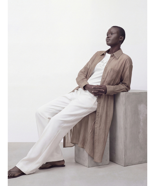 ACUD(アクド)の「Sheer Nylon Long Shirt _Carmel(シャツ/ブラウス・レディース・キャメル・FREE)」の4枚目の写真