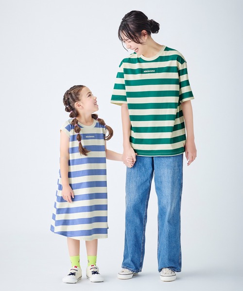 MIKI HOUSE（ミキハウス）の「【WEB限定】ボーダーワンピース（ワンピース・キッズ・ブルー/ピンク/グリーン系その他/ベージュ・120cm/110cm/100cm/90cm/80ｃｍ/140cm/130cm）」の11枚目の写真
