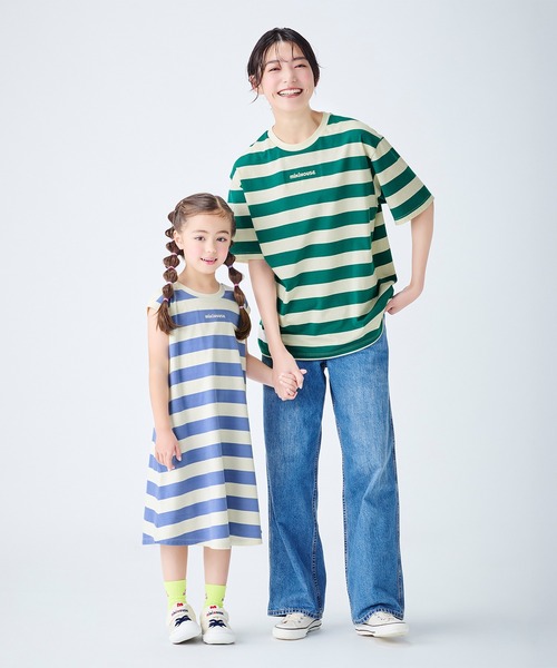 MIKI HOUSE（ミキハウス）の「【WEB限定】ボーダーワンピース（ワンピース・キッズ・ブルー/ピンク/グリーン系その他/ベージュ・120cm/110cm/100cm/90cm/80ｃｍ/140cm/130cm）」の12枚目の写真