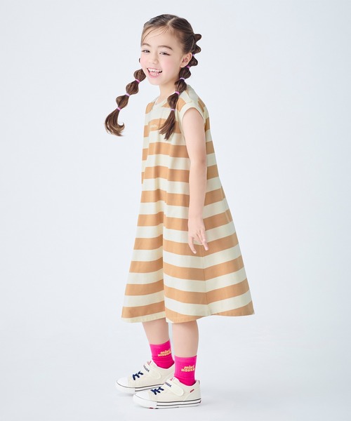 MIKI HOUSE（ミキハウス）の「【WEB限定】ボーダーワンピース（ワンピース・キッズ・ブルー/ピンク/グリーン系その他/ベージュ・120cm/110cm/100cm/90cm/80ｃｍ/140cm/130cm）」の6枚目の写真