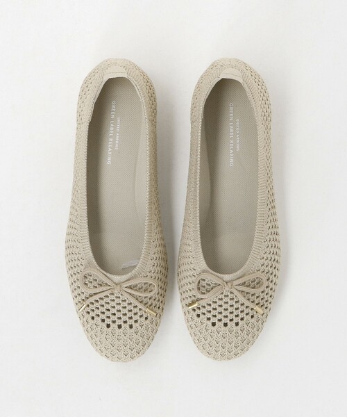 green label relaxing（グリーンレーベルリラクシング）の「ウェルネスシアー バレエシューズ / ニットシューズ（バレエシューズ・レディース・シルバー/ブラック/オリーブ/ベージュ・23cm/24.5cm/24cm/22.5cm/23.5cm/25cm）」の3枚目の写真