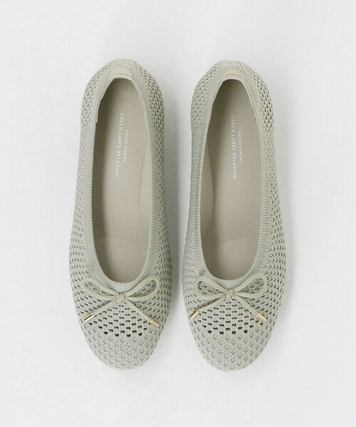 green label relaxing（グリーンレーベルリラクシング）の「ウェルネスシアー バレエシューズ / ニットシューズ（バレエシューズ・レディース・シルバー/ブラック/オリーブ/ベージュ・23cm/24.5cm/24cm/22.5cm/23.5cm/25cm）」の4枚目の写真