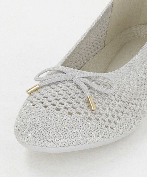 green label relaxing（グリーンレーベルリラクシング）の「ウェルネスシアー バレエシューズ / ニットシューズ（バレエシューズ・レディース・シルバー/ブラック/オリーブ/ベージュ・23cm/24.5cm/24cm/22.5cm/23.5cm/25cm）」の18枚目の写真