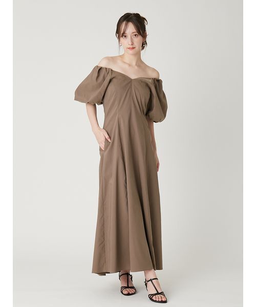 FRAY I.D（フレイアイディー）の「【00サイズあり】ボリュームパフスリーブワンピース（ワンピース・レディース・モカ/ドット/グリーン/インディゴブルー・00/1/0）」の17枚目の写真