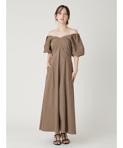 FRAY I.D（フレイアイディー）の「【00サイズあり】ボリュームパフスリーブワンピース（ワンピース・レディース・モカ/ドット/グリーン/インディゴブルー・00/1/0）」の18枚目の写真