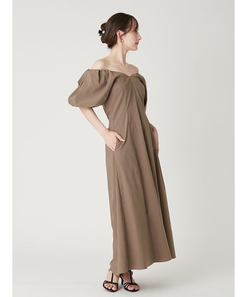 FRAY I.D（フレイアイディー）の「【00サイズあり】ボリュームパフスリーブワンピース（ワンピース・レディース・モカ/ドット/グリーン/インディゴブルー・00/1/0）」の19枚目の写真