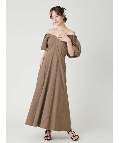 FRAY I.D（フレイアイディー）の「【00サイズあり】ボリュームパフスリーブワンピース（ワンピース・レディース・モカ/ドット/グリーン/インディゴブルー・00/1/0）」の20枚目の写真