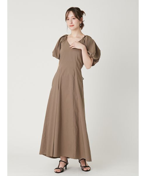 FRAY I.D（フレイアイディー）の「【00サイズあり】ボリュームパフスリーブワンピース（ワンピース・レディース・モカ/ドット/グリーン/インディゴブルー・00/1/0）」の5枚目の写真