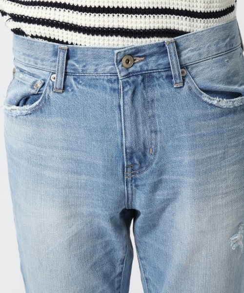 RAGEBLUE（レイジブルー）の「＜コーンミルズ社製デニム使用＞ダメージデニム/711929（デニムパンツ・メンズ・ブルー/ライトブルー・X-LARGE/MEDIUM/LARGE）」の5枚目の写真