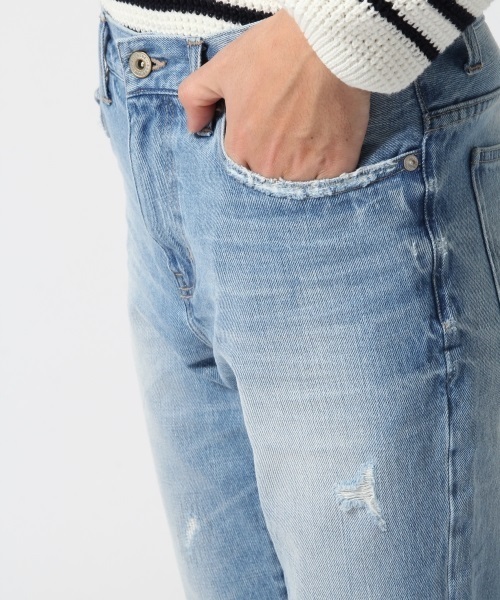 RAGEBLUE（レイジブルー）の「＜コーンミルズ社製デニム使用＞ダメージデニム/711929（デニムパンツ・メンズ・ブルー/ライトブルー・X-LARGE/MEDIUM/LARGE）」の9枚目の写真