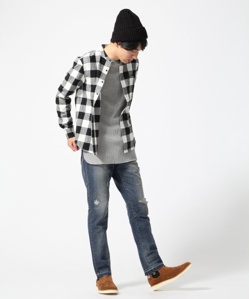 RAGEBLUE（レイジブルー）の「＜コーンミルズ社製デニム使用＞ダメージデニム/711929（デニムパンツ・メンズ・ブルー/ライトブルー・X-LARGE/MEDIUM/LARGE）」の16枚目の写真