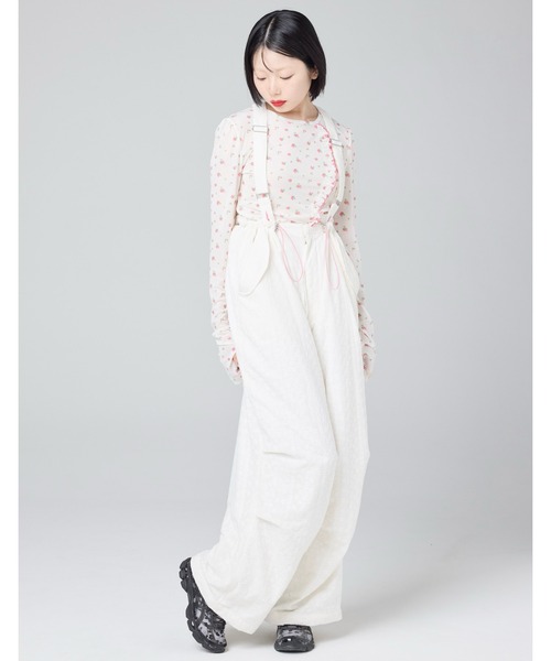 Little sunny bite(リトルサニーバイト)の「【8】【it】【Little Sunny Bite】floral tulle top(Tシャツ/カットソー・レディース・ホワイト/ブラック/ピンク・MEDIUM/SMALL)」の4枚目の写真