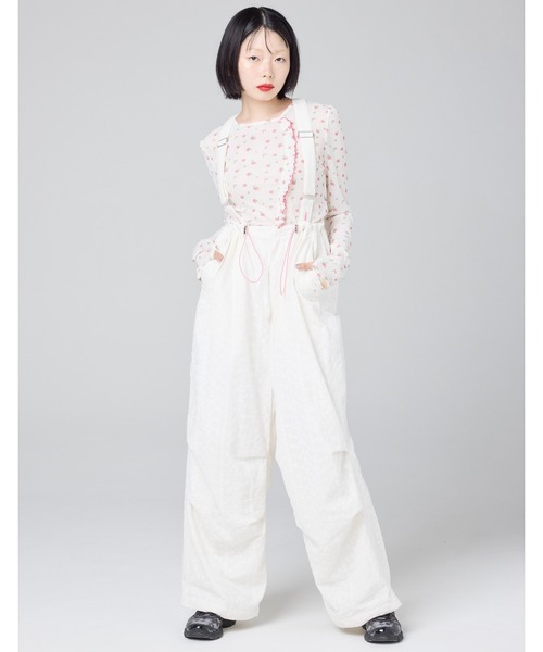 Little sunny bite(リトルサニーバイト)の「【8】【it】【Little Sunny Bite】floral tulle top(Tシャツ/カットソー・レディース・ホワイト/ブラック/ピンク・MEDIUM/SMALL)」の5枚目の写真