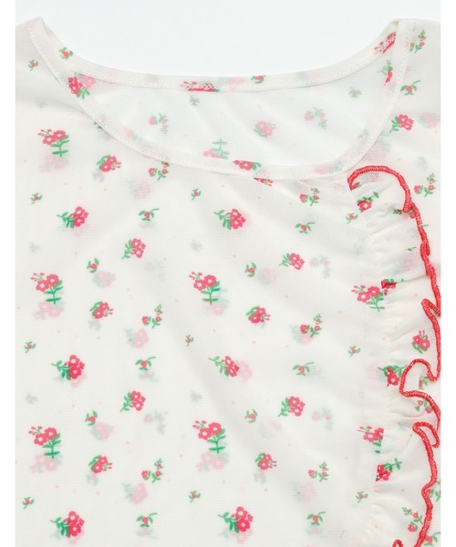 Little sunny bite(リトルサニーバイト)の「【8】【it】【Little Sunny Bite】floral tulle top(Tシャツ/カットソー・レディース・ホワイト/ブラック/ピンク・MEDIUM/SMALL)」の7枚目の写真