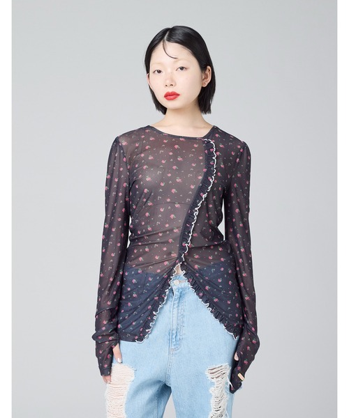 Little sunny bite(リトルサニーバイト)の「【8】【it】【Little Sunny Bite】floral tulle top(Tシャツ/カットソー・レディース・ホワイト/ブラック/ピンク・MEDIUM/SMALL)」の16枚目の写真