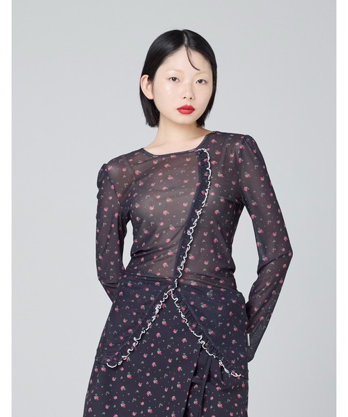 Little sunny bite(リトルサニーバイト)の「【8】【it】【Little Sunny Bite】floral tulle top(Tシャツ/カットソー・レディース・ホワイト/ブラック/ピンク・MEDIUM/SMALL)」の19枚目の写真