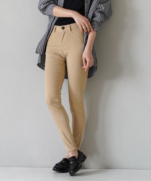 zootie（ズーティー）の「エアパンツ［スタンダードスキニー］（その他パンツ・レディース・チャコール/ライトインディゴブルー/グレー系その他/ブラック系その他/ブラック/インディゴブルー/ホワイト系その他/オリーブ/ネイビー/ライトブルー/ベージュ・S1/M1/L1/LL1/LL/S/M/L）」の7枚目の写真