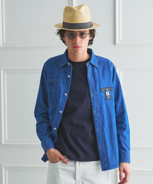 TAKEO KIKUCHI(タケオキクチ)の「【BOWLER HAT LABEL】Tエンブレム デニムシャツ(シャツ/ブラウス・メンズ・ブルー/ライトブルー・04/03/02)」の14枚目の写真